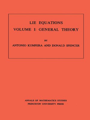 cover image of Lie Equations, Volume 1